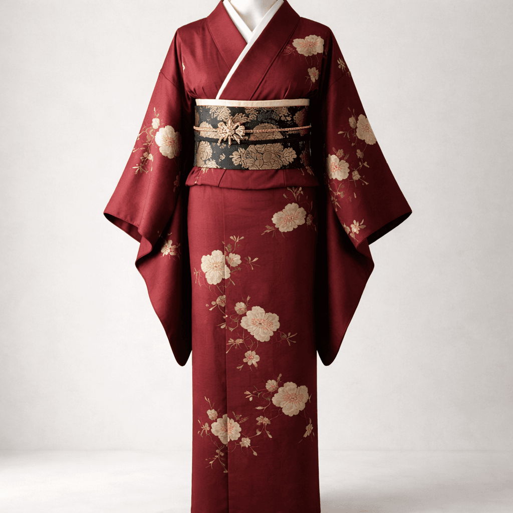 A model wearing Akane Heritage Kimono